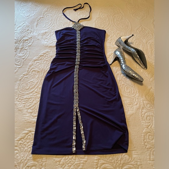 Moda International Navy cocktail Dress - Picture 6 of 10